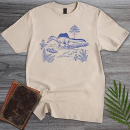 Blue Porcelain Spinosaurus T-Shirt