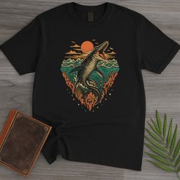 Cretaceous Sunset Ocean Mosasaur T Shirt Gift For Nature Lover