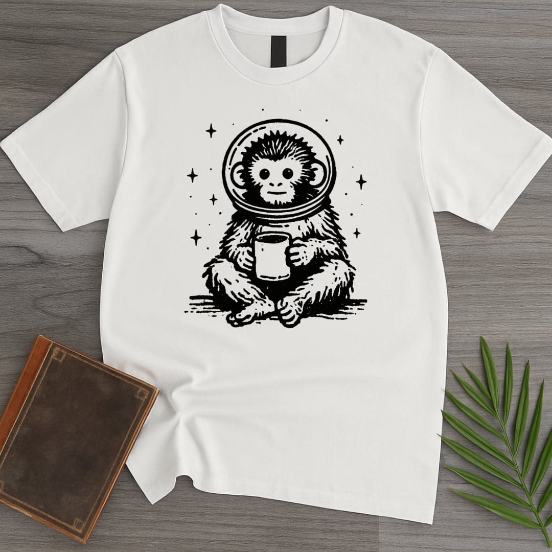 Astro Coffee Monkey T Shirt Gift For Nature Lover