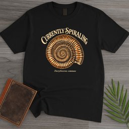Currently Spiraling – Dactylioceras Ammonite T-Shirt