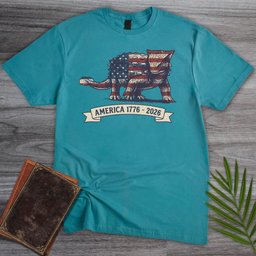 Armored Dinosaur Americas 250th T Shirt Gift For Dinosaur Lover