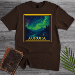 Aurora Borealis Northern Nightscape T Shirt Gift For Nature Lover