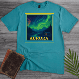 Aurora Borealis Northern Nightscape T Shirt Gift For Nature Lover