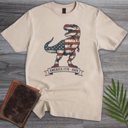 Distressed T Rex Americas 250th T Shirt Gift For Dinosaur Lover