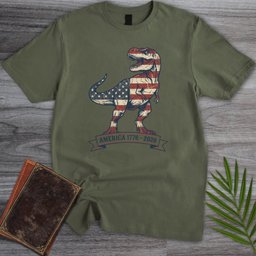 Distressed T Rex Americas 250th T Shirt Gift For Dinosaur Lover