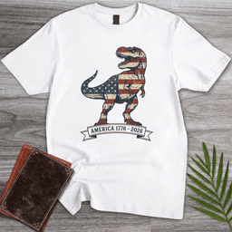 Distressed T Rex Americas 250th T Shirt Gift For Dinosaur Lover