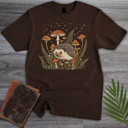 Enchanted Fern Hedgehog T Shirt Gift For Nature Lover