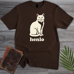 Henlo Cat T Shirt Gift For Cat Lover