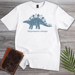 Dusty Blue Stegosaurus T-Shirt