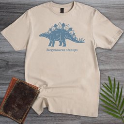 Dusty Blue Stegosaurus T-Shirt