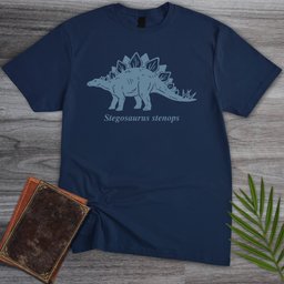 Dusty Blue Stegosaurus T-Shirt
