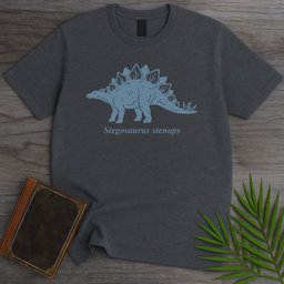 Dusty Blue Stegosaurus T-Shirt