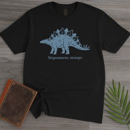 Dusty Blue Stegosaurus T-Shirt