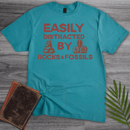 Distracted By Rocks And Fossils T Shirt Gift For Nature Lover