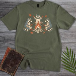 Fall Camping Raccoons T Shirt Gift For Nature Lover