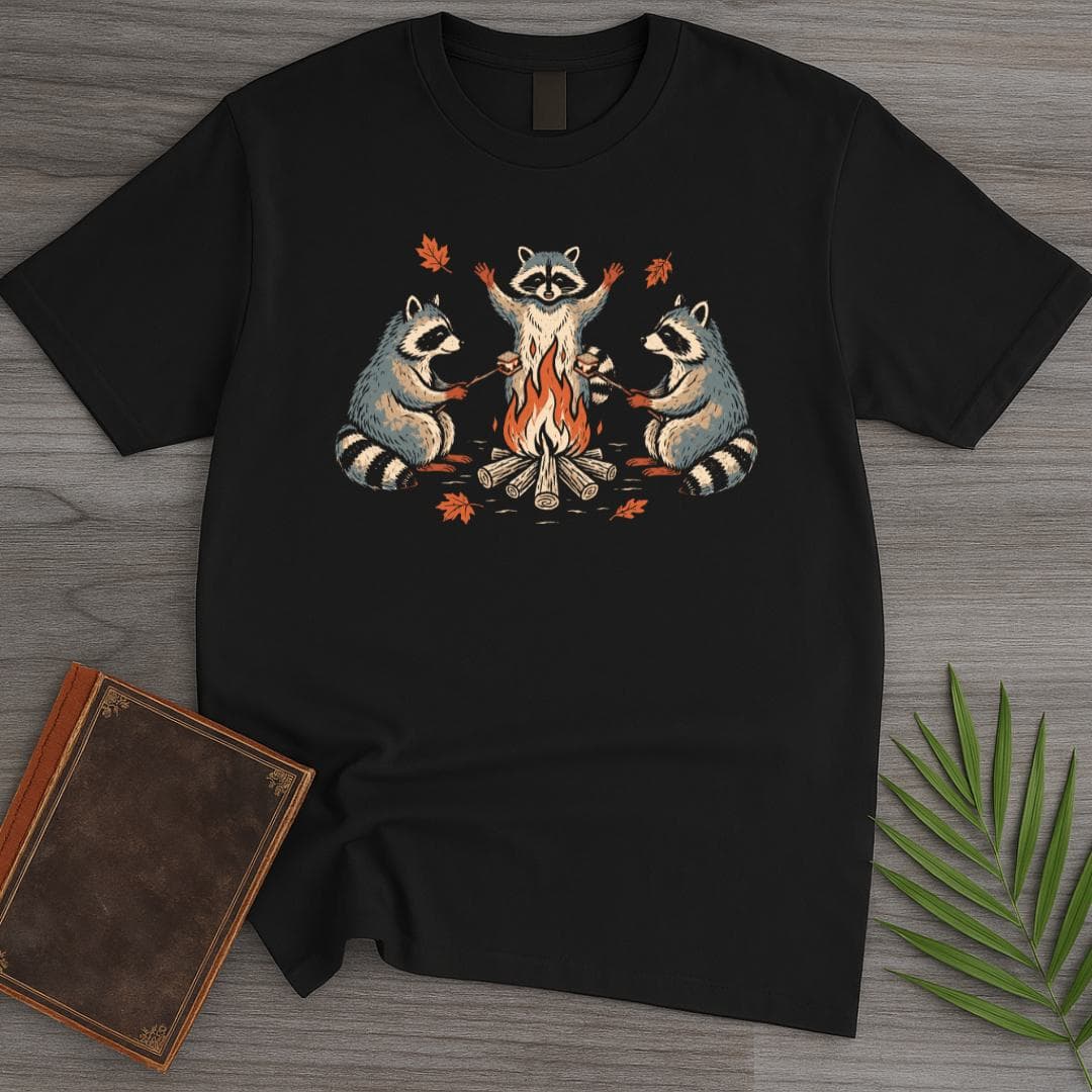 Fall Camping Raccoons T Shirt Gift For Nature Lover