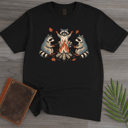 Fall Camping Raccoons T Shirt Gift For Nature Lover