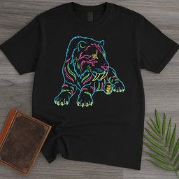 Glowing Saber Toothed Smilodon T Shirt Gift For Nature Lover