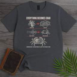 Everything Becomes Crab T Shirt Gift For Nature Lover