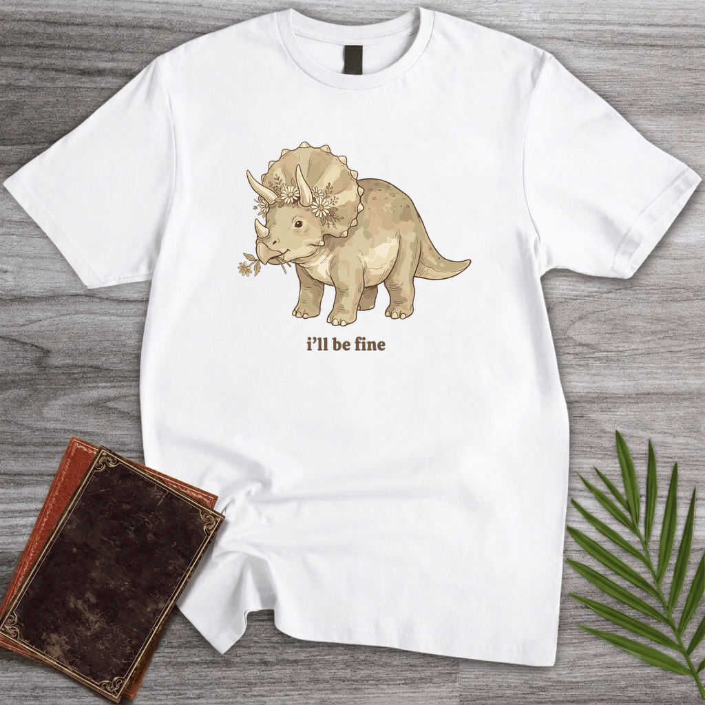 Grazing Triceratops T Shirt Gift For Dinosaur Lover