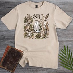Field Guide To Owls T Shirt Gift For Nature Lover