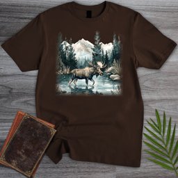 Glacial Lake Moose T Shirt Gift For Nature Lover