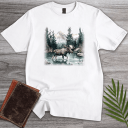 Glacial Lake Moose T Shirt Gift For Nature Lover