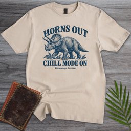 Horns Out Triceratops T Shirt Gift For Dinosaur Lover