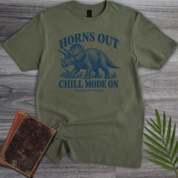 Horns Out Triceratops T Shirt Gift For Dinosaur Lover