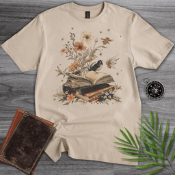 Imagining Nature Vintage Bird And Book T Shirt Gift For Nature Lover