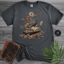 Imagining Nature Vintage Bird And Book T Shirt Gift For Nature Lover
