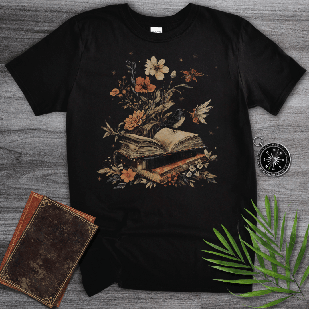 Imagining Nature Vintage Bird And Book T Shirt Gift For Nature Lover