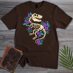 Floral T Rex Fossil T Shirt Gift For Dinosaur Lover