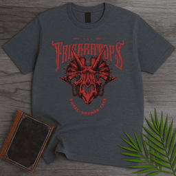 Gothic Three Horned Face T Shirt Gift For Nature Lover