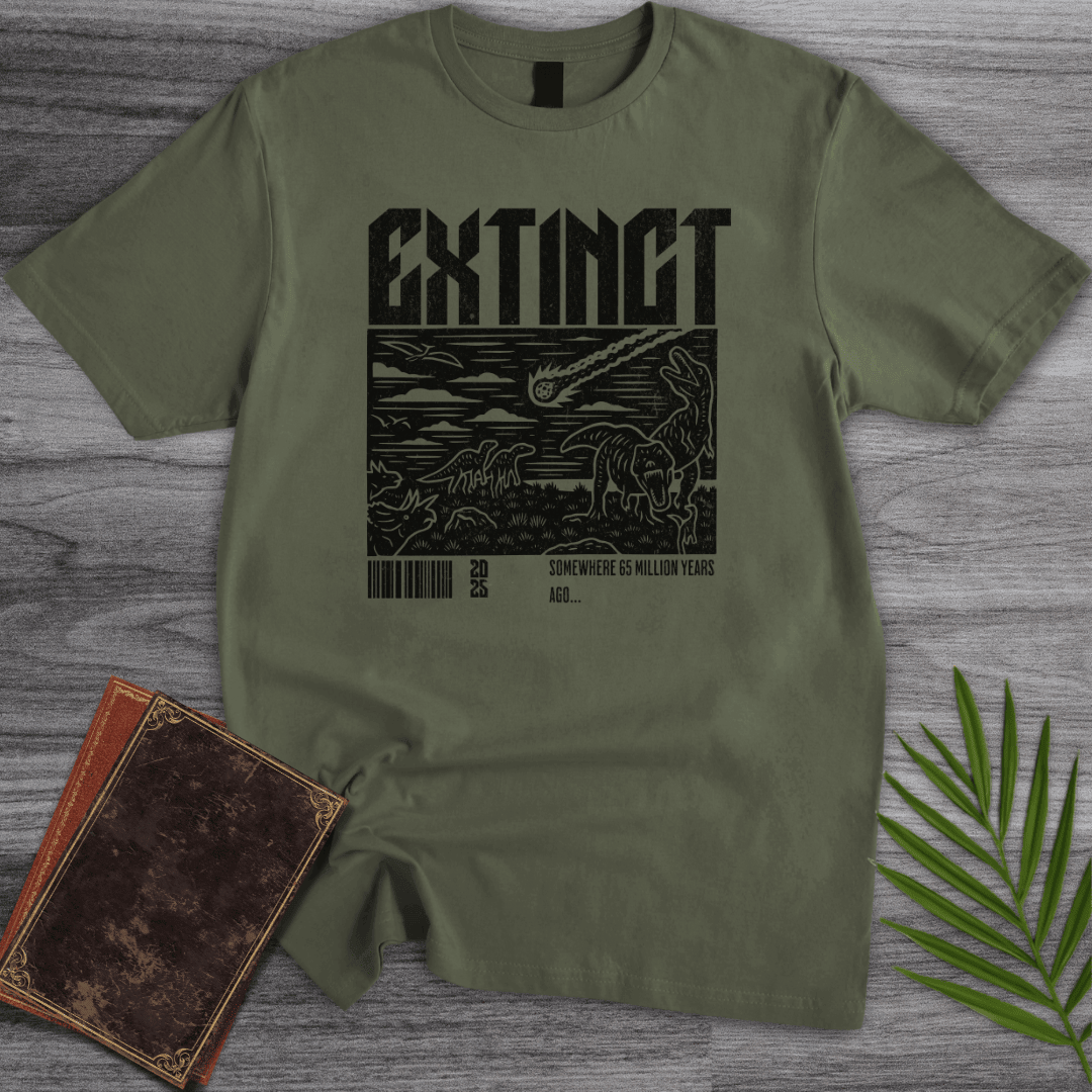 Distressed Extinction 65 Mya T Shirt Gift For Nature Lover