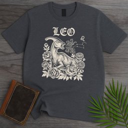 Horoscope Leo Parasaurolophus T Shirt Gift For Nature Lover