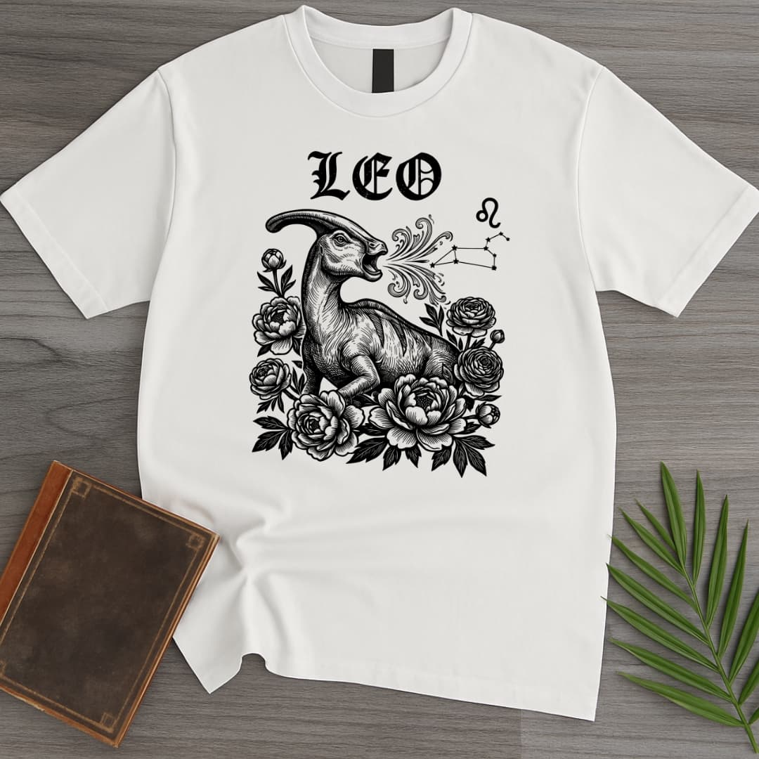 Horoscope Leo Parasaurolophus T Shirt Gift For Nature Lover