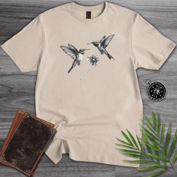 Hummingbird Dandelion Wishes T Shirt Gift For Nature Lover