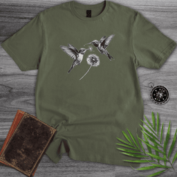 Hummingbird Dandelion Wishes T Shirt Gift For Nature Lover
