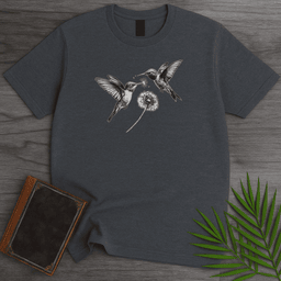 Hummingbird Dandelion Wishes T Shirt Gift For Nature Lover