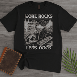 More Rocks Less Docs T Shirt Gift For Nature Lover