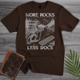 More Rocks Less Docs T Shirt Gift For Nature Lover