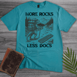 More Rocks Less Docs T Shirt Gift For Nature Lover