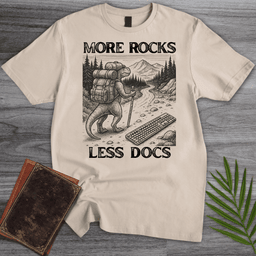 More Rocks Less Docs T Shirt Gift For Nature Lover