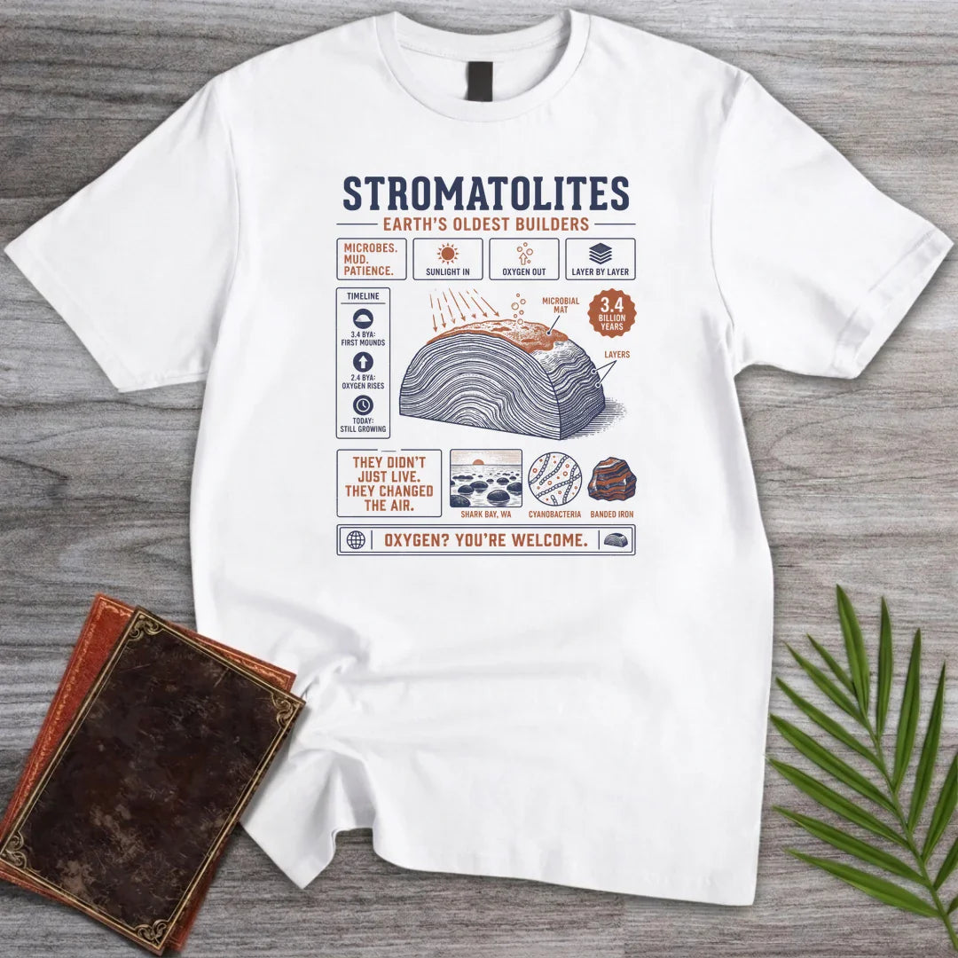 Oldest Builders Stromatolites T Shirt Gift For Nature Lover
