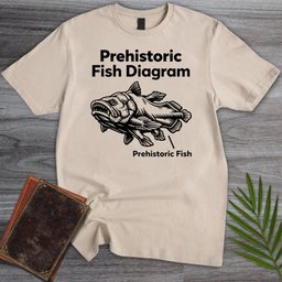 Prehistoric Fish Diagram T Shirt Gift For Nature Lover
