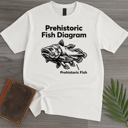 Prehistoric Fish Diagram T Shirt Gift For Nature Lover