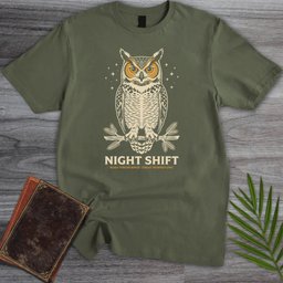 Night Shift Horned Owl T Shirt Gift For Nature Lover