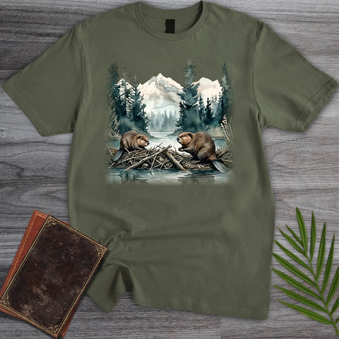 Misty Dam Beavers T Shirt Gift For Nature Lover