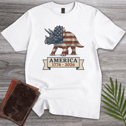 Patriotic Triceratops Americas 250th T Shirt Gift For Dinosaur Lover